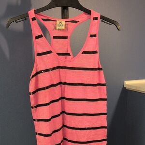 Victoria's Secret Pink and Black Tank Top